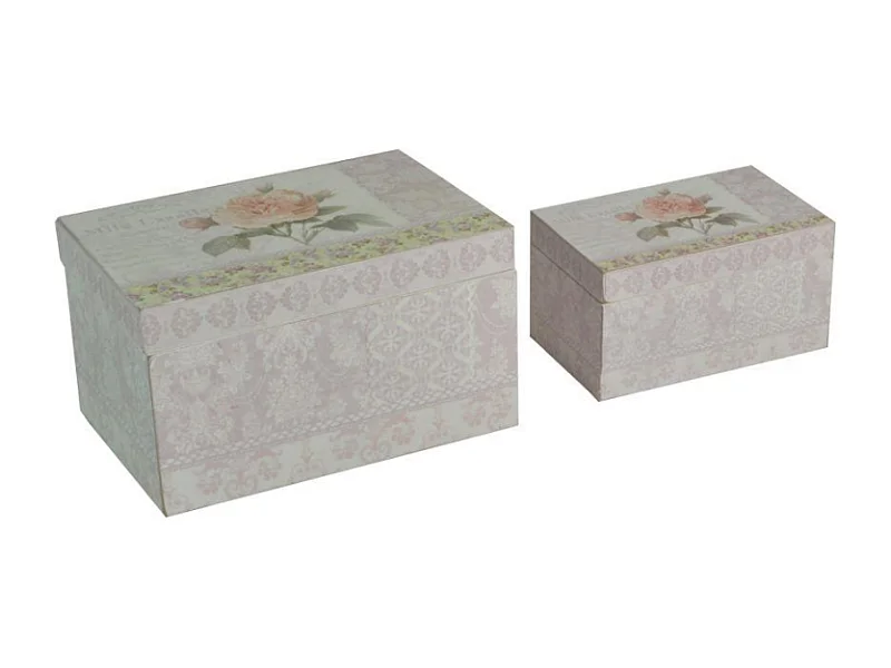 Scatola legno rosa 1-2 cm 22x15h12