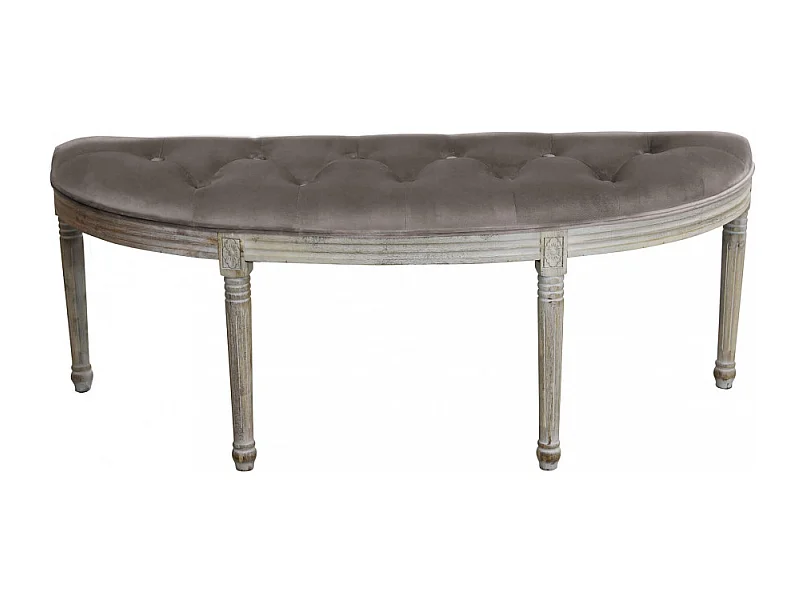 Set di 2 PANCA MARGI IN VELLUTO TAUPE