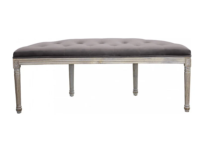 Set di 2 PANCA MARGI IN VELLUTO TAUPE