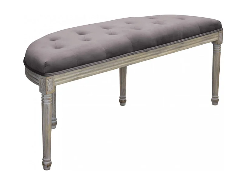 Set di 2 PANCA MARGI IN VELLUTO TAUPE