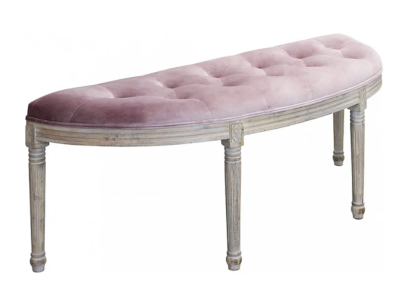 Set di 2 PANCA MARGI IN VELLUTO ROSA