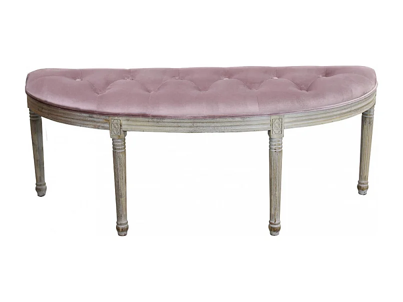 Set di 2 PANCA MARGI IN VELLUTO ROSA