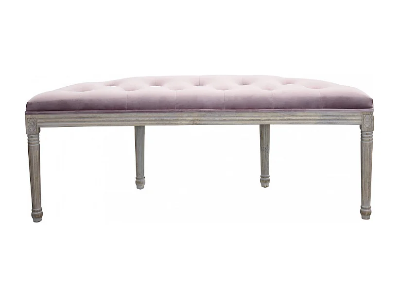 Set di 2 PANCA MARGI IN VELLUTO ROSA