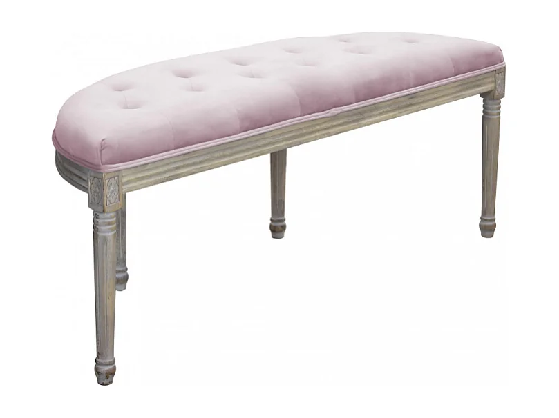 Set di 2 PANCA MARGI IN VELLUTO ROSA