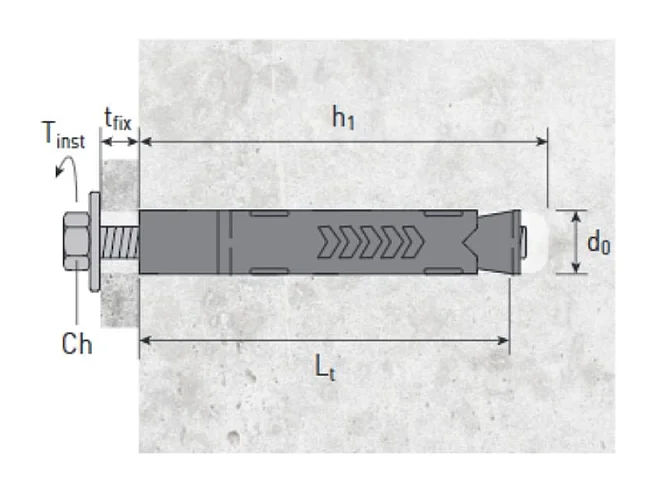 Set di 50 Tasselli SRV006L in acciaio Ø10 vite TE 8.8 M6/80 Made in Italy