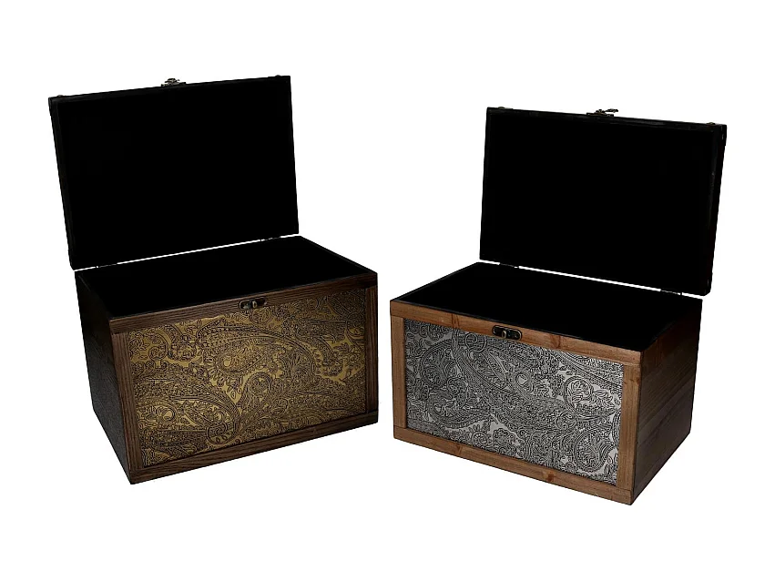 Scatola legno 1-2 rettangolare cm38x26h26,7