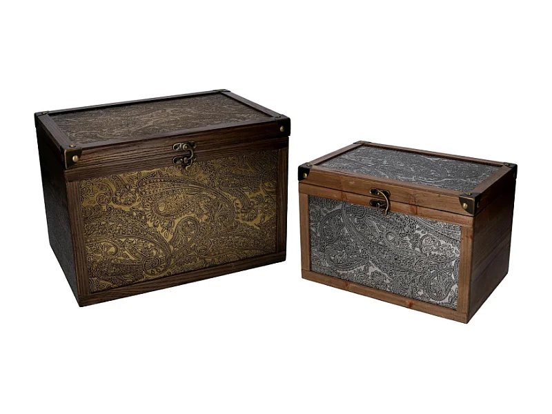 Scatola legno 1-2 rettangolare cm38x26h26,7