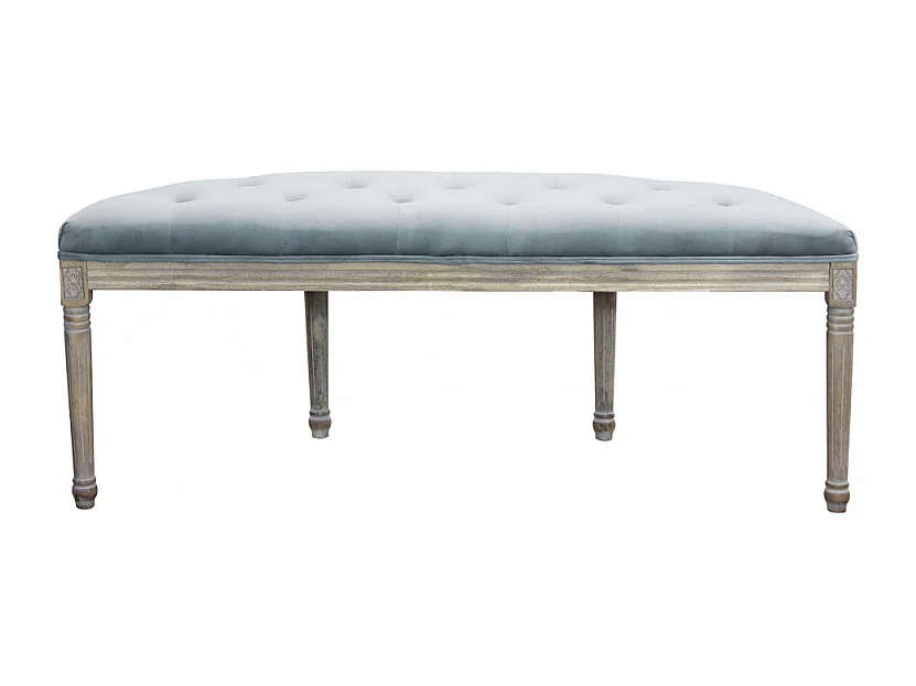 Set di 2 PANCA MARGI IN VELLUTO GRIGIO