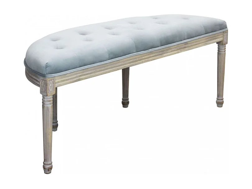 Set di 2 PANCA MARGI IN VELLUTO GRIGIO