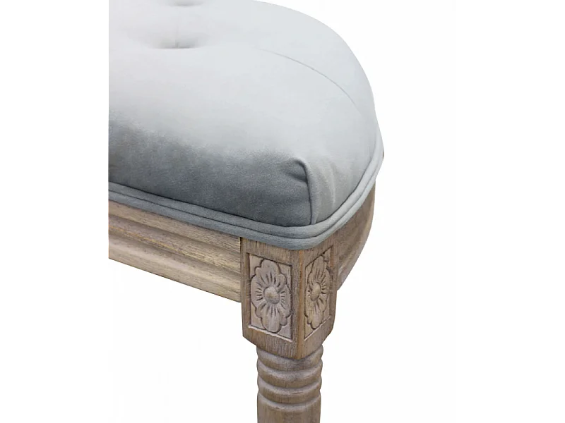 Set di 2 PANCA MARGI IN VELLUTO GRIGIO