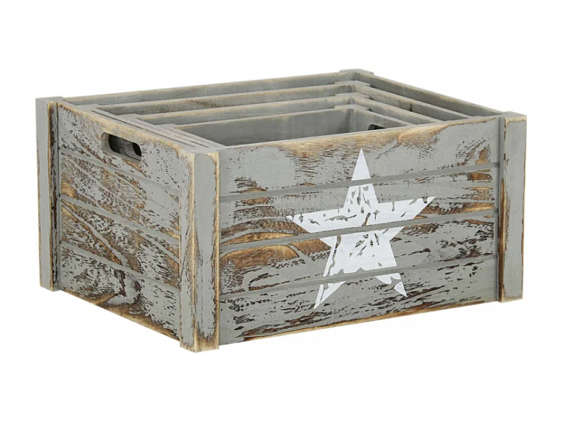 SET DI 4 CASSETTE IN LEGNO VALÉRIE