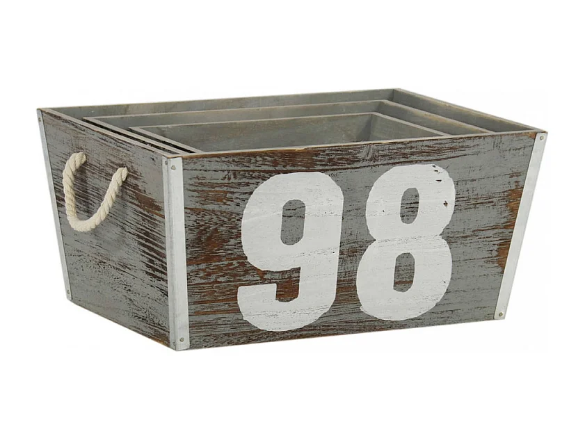 SET DI 3 CASSETTE IN LEGNO ZOE