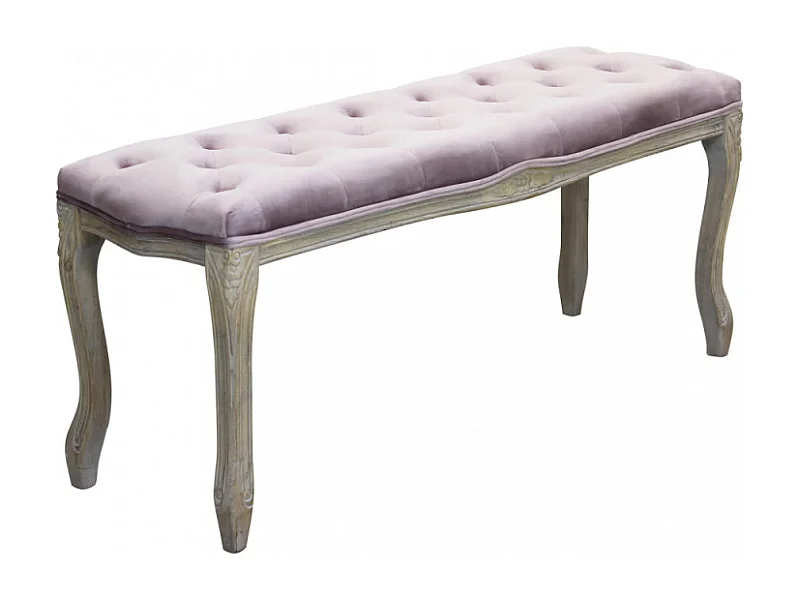 Set di 2 PANCA MISTY IN VELLUTO ROSA