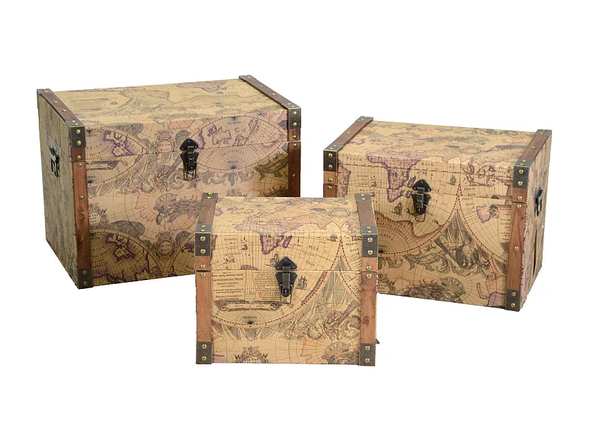 Baule ecopelle 1-3 marrone rettangolare cm 60x40h42