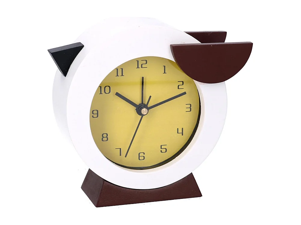 Sveglia legno uccellino tondo cm12x11h5