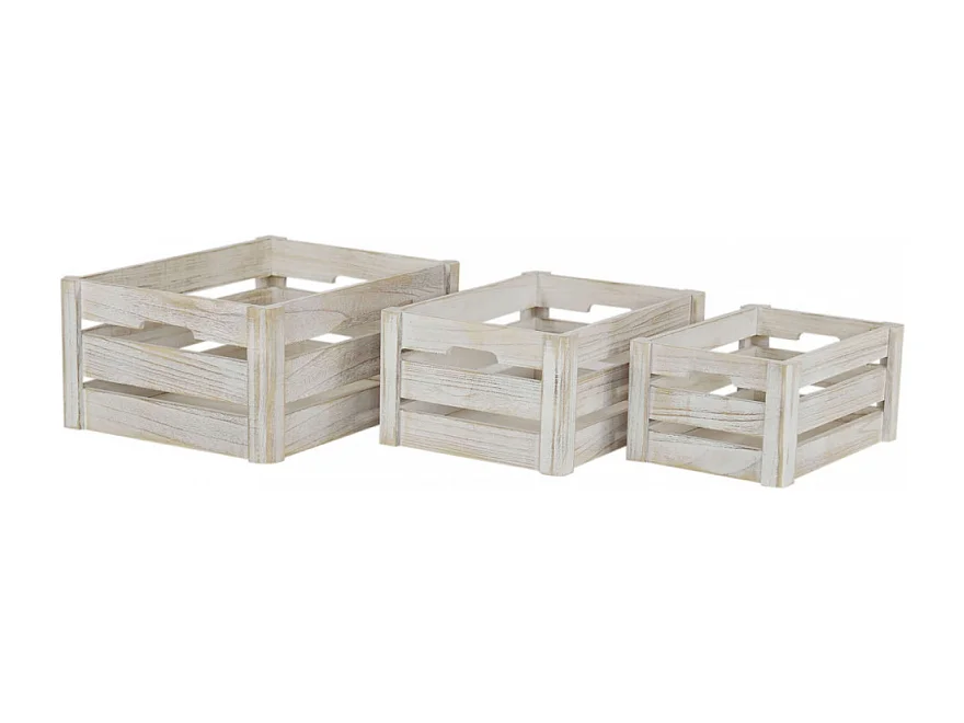 SET DI 3 CASSETTE IN LEGNO VIVIANE