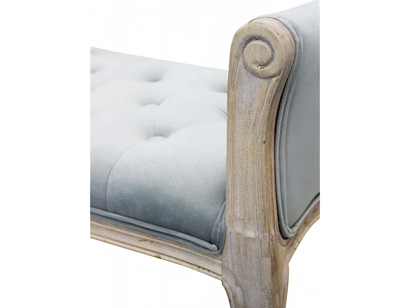 Set di 2 PANCA MADELYN IN VELLUTO GRIGIO