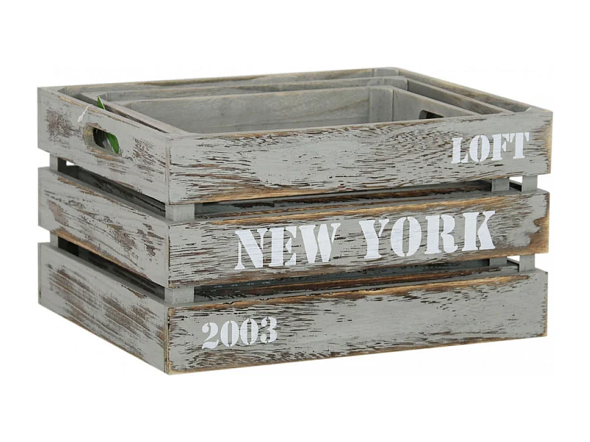 SET DI 3 CASSETTE IN LEGNO THÉA