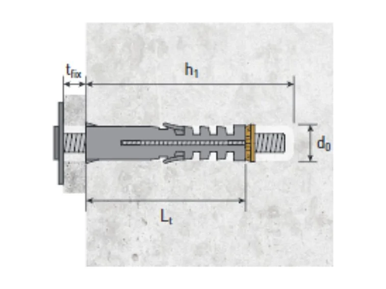 Tassello in nylon Ø9 TNA 9 vite M4 Made in Italy