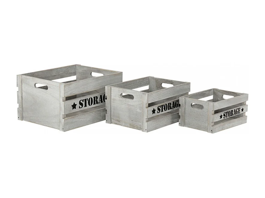 SET DI 3 CASSETTE IN LEGNO SÉLINE