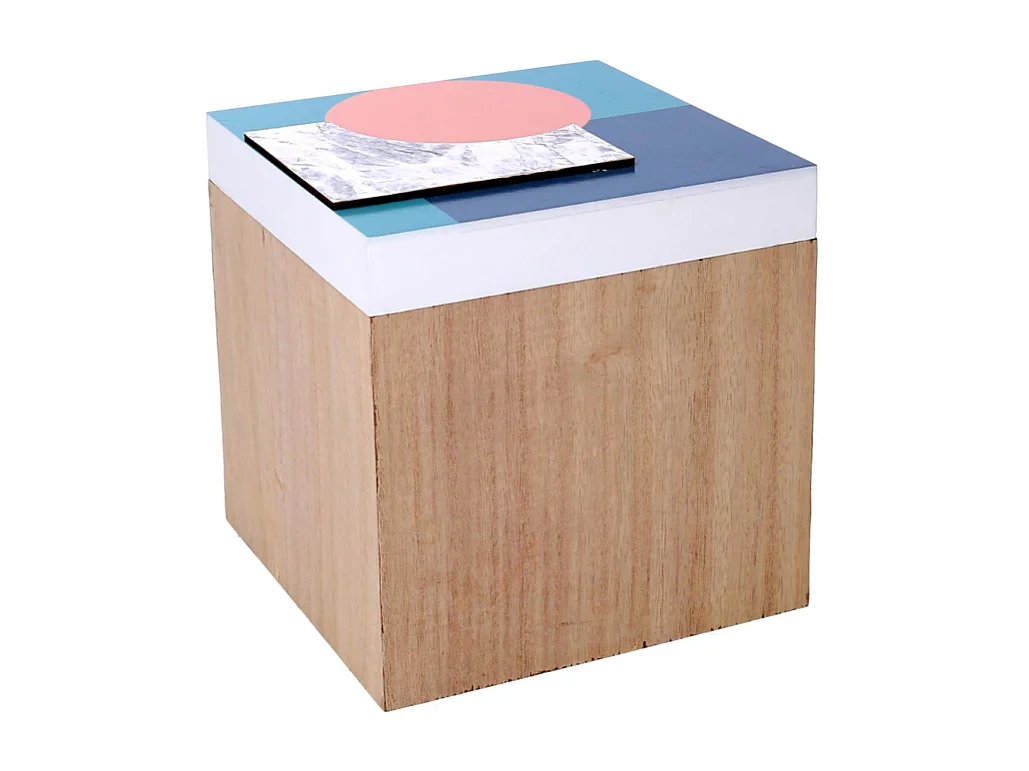 Scatola legno quadro cm 16x16h16