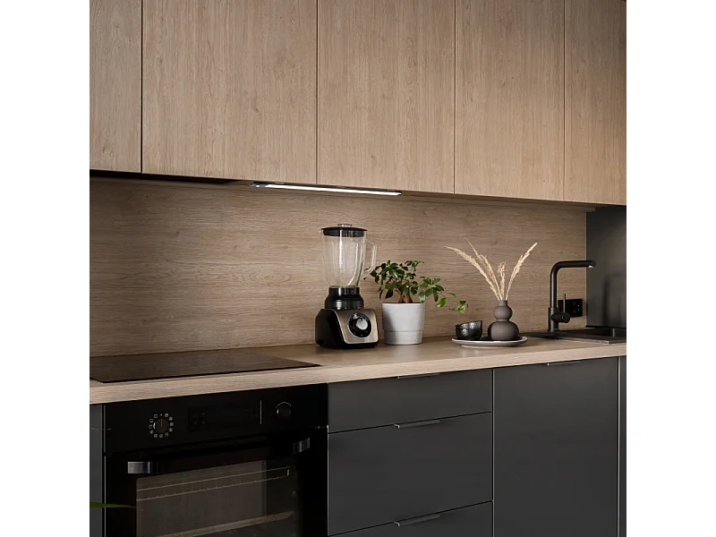 Applique LED Kaus Black ricaricabile via USB con sensore di movimento, 240mm, Verniciato nero