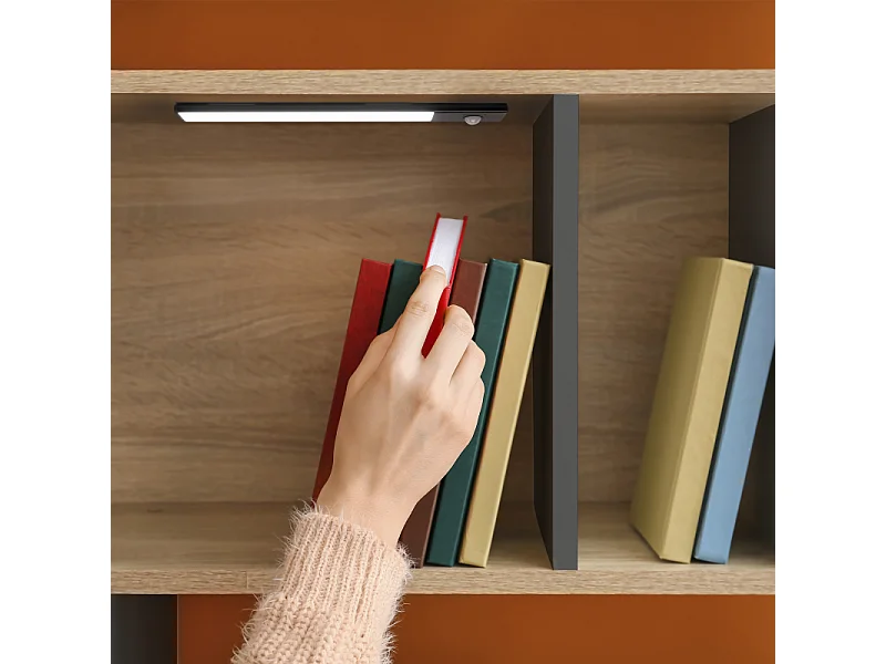 Applique LED Kaus Black ricaricabile via USB con sensore di movimento, 240mm, Verniciato nero