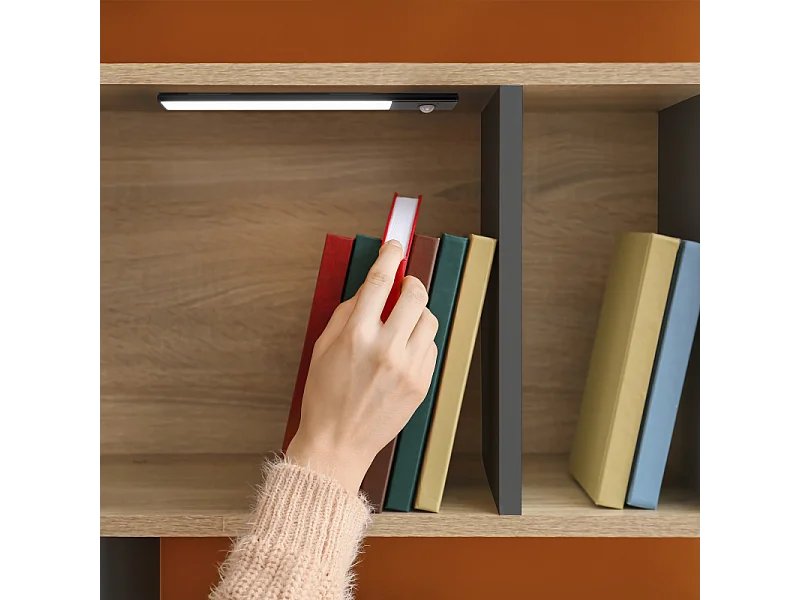 Applique LED Kaus Black ricaricabile via USB con sensore di movimento, 240mm, Verniciato nero