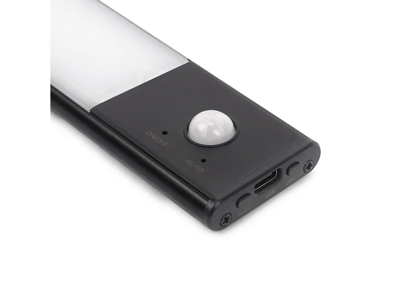 Applique LED Kaus Black ricaricabile via USB con sensore di movimento, 400mm, Verniciato nero