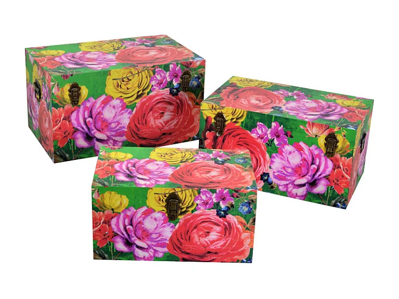 Baule ecopelle 1-3 multicolor rettangolare cm 64,5x40h35