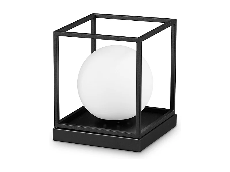 Lampada Da Tavolo Contemporanea Lingotto Metallo Nero 1 Luce E14 28W Ip20