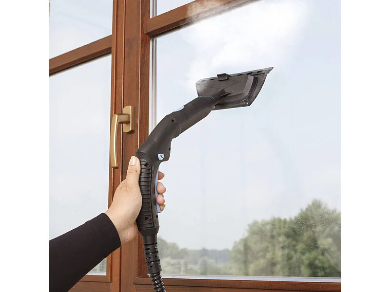 Pulitore a vapore 1500W, 5 bar, 45 minuti di vapore continuo, kit accessori - Bianco