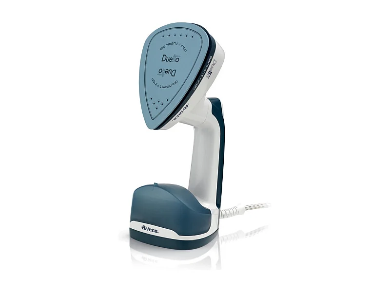 Stiratrice Verticale e Ferro da Stiro - Piastra in Ceramica, 1000W - Bianco e Blu