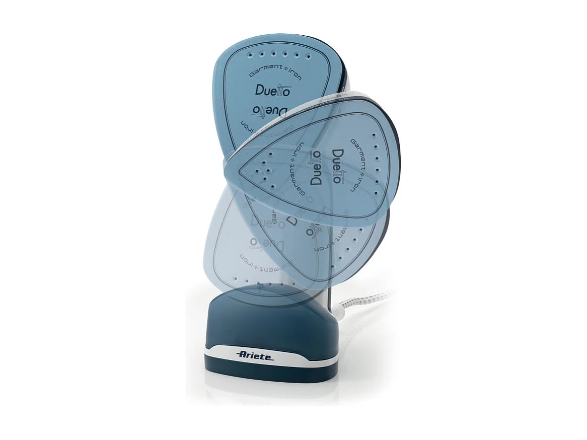 Stiratrice Verticale e Ferro da Stiro - Piastra in Ceramica, 1000W - Bianco e Blu