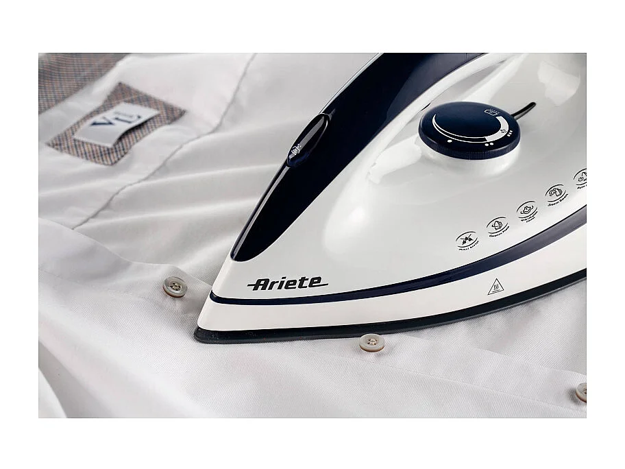 Ferro da Stiro a Vapore con Piastra Ceramica - Vapore Continuo 120 gr/min - 2400 Watt - Blu