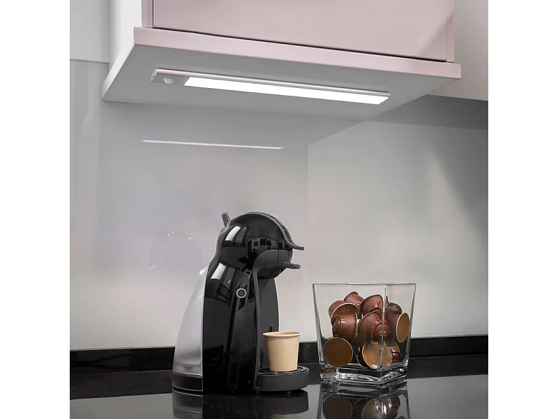 Luminaria LED Kaus ricaricabile tramite usb e con sensore di movimento, L 240 mm, Anodizzato opaco, Plastica e alluminio