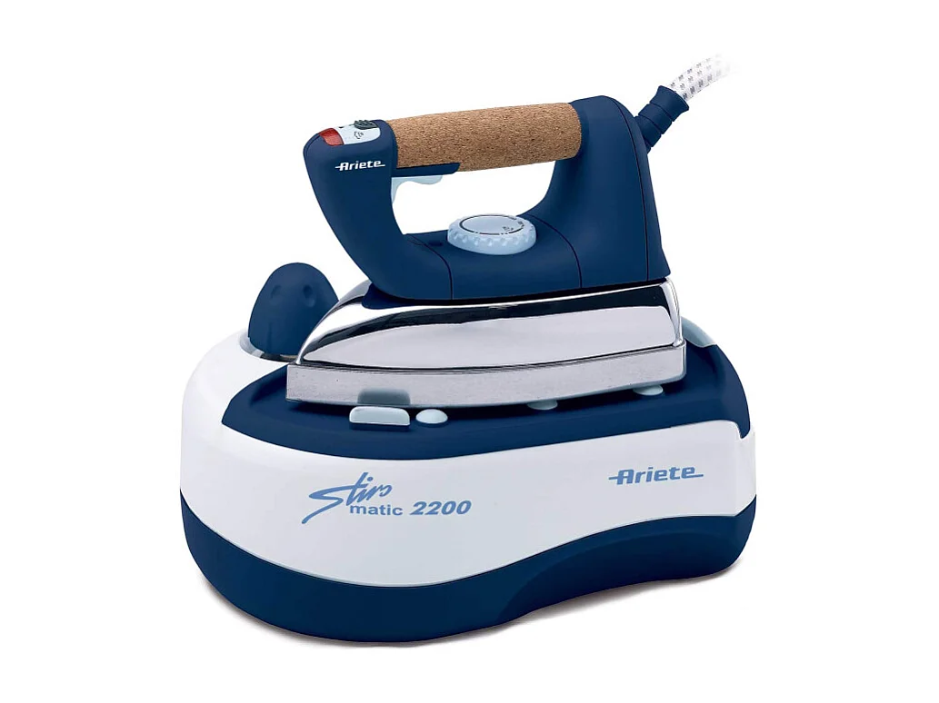 Ferro da stiro con caldaia - Piastra in alluminio - Manico in sughero - Vapore continuo 80g/min