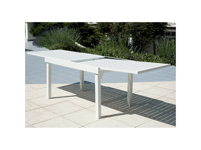 Tavolo Montecatini 135/270X90,5 - Alluminio Bianco Moia
