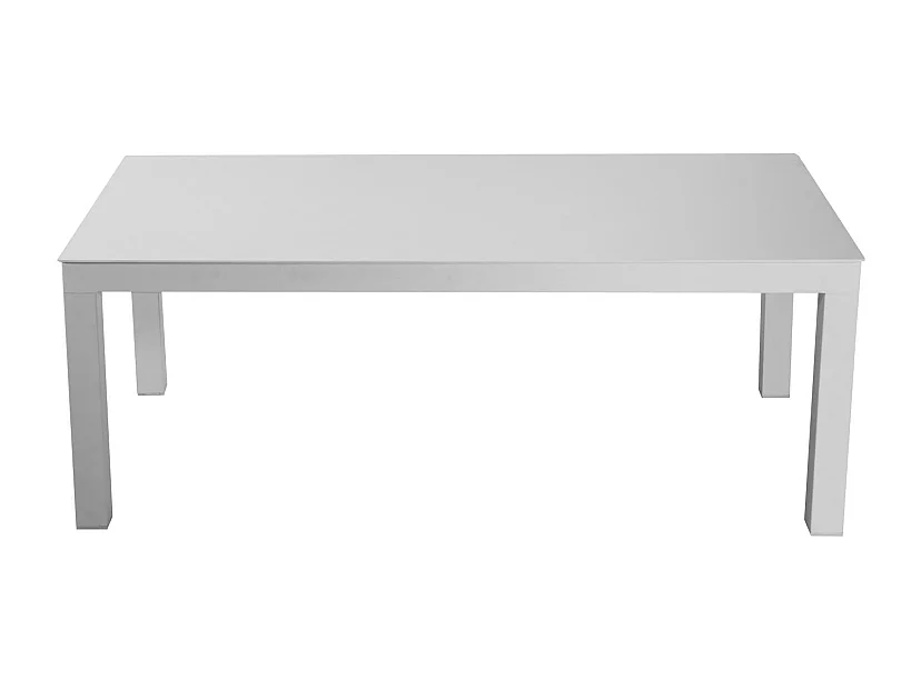 Tavolino alluminio bianco cm 120x60h45