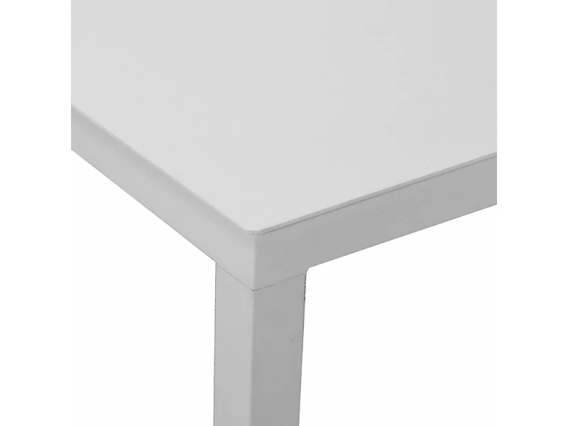 Tavolino alluminio bianco cm 120x60h45