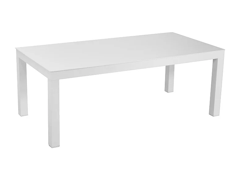 Tavolino alluminio bianco cm 120x60h45