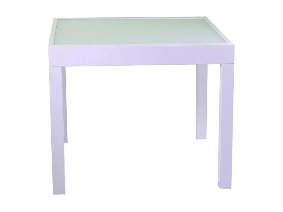 Tavolo alluminio boise bianco opaco allungabile cm 90/180x90h75