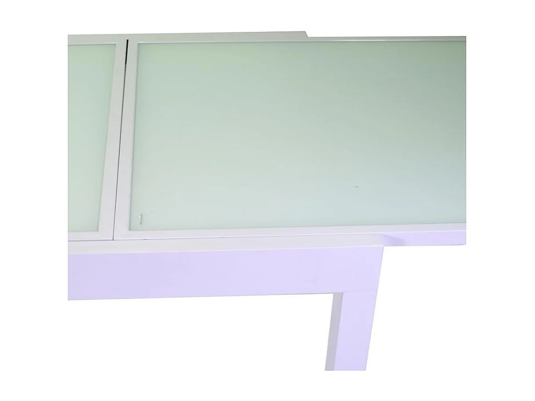 Tavolo alluminio boise bianco opaco allungabile cm 90/180x90h75