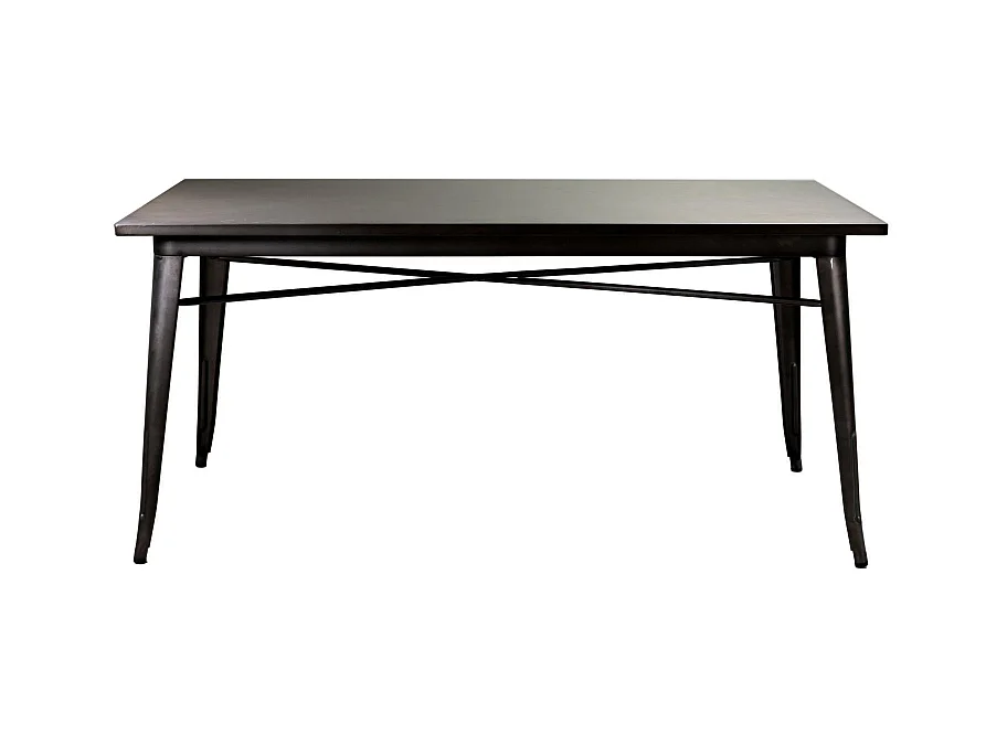 Tavolo top ferro bristol cm 160x80h76 marrone