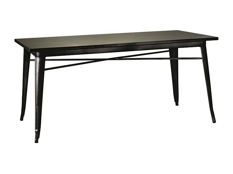 Tavolo top ferro bristol cm 160x80h76 marrone