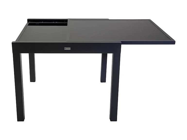 Tavolo alluminio boise allungabile antracite quadro cm 90/180x90h75