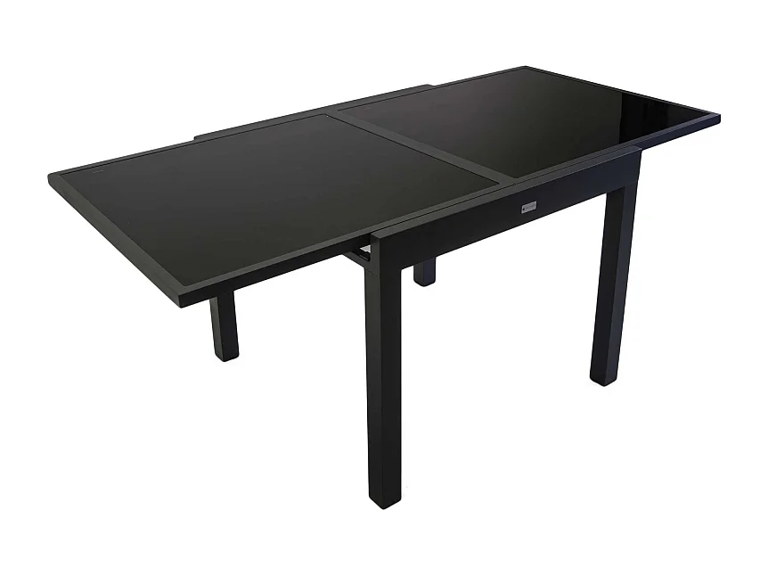 Tavolo alluminio boise allungabile antracite quadro cm 90/180x90h75