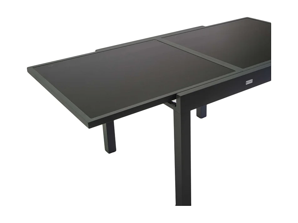 Tavolo alluminio boise allungabile antracite quadro cm 90/180x90h75