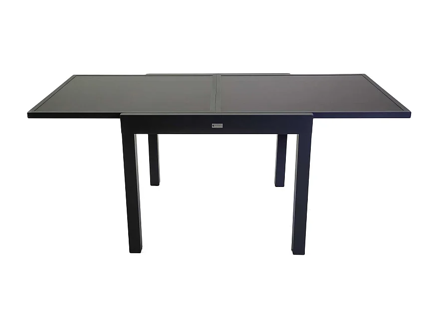 Tavolo alluminio boise allungabile antracite quadro cm 90/180x90h75