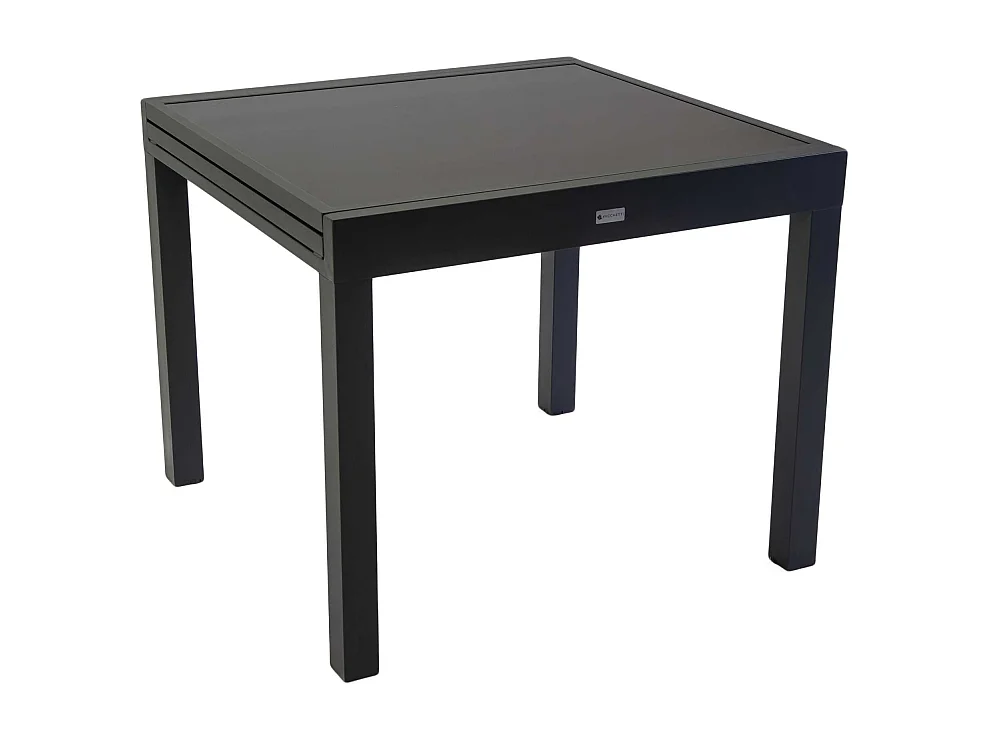 Tavolo alluminio boise allungabile antracite quadro cm 90/180x90h75
